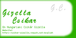 gizella csikar business card